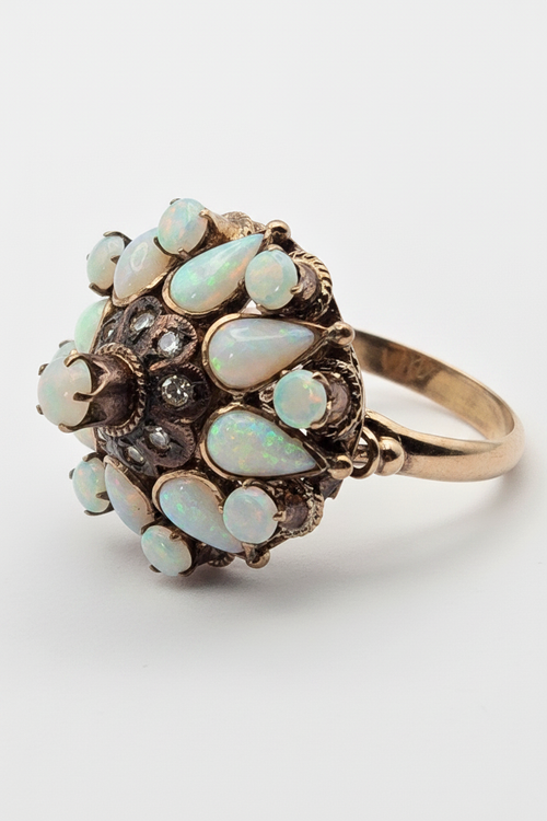 1940s Thai Princess Filigree Opal Ring – Enhanced