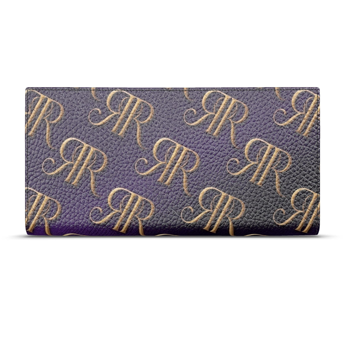 wallet open showing card slots and passport pocket