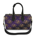 angled model shot in travel setting showing handles and zipper