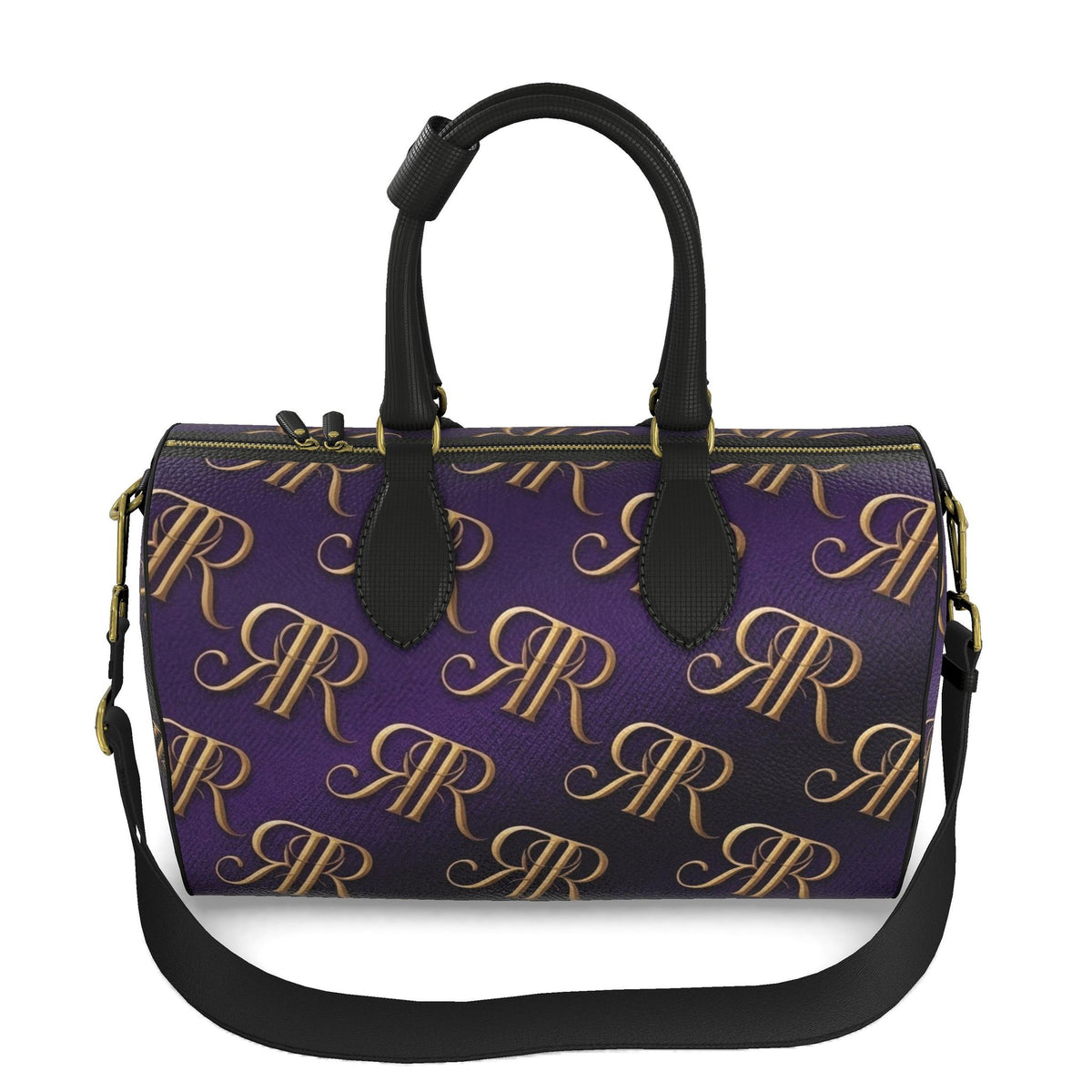 angled model shot in travel setting showing handles and zipper