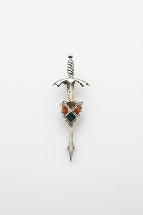 Antique Victorian Scottish Sword Kilt Pin – Enhanced