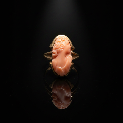 Coral Cameo Ring Cartier