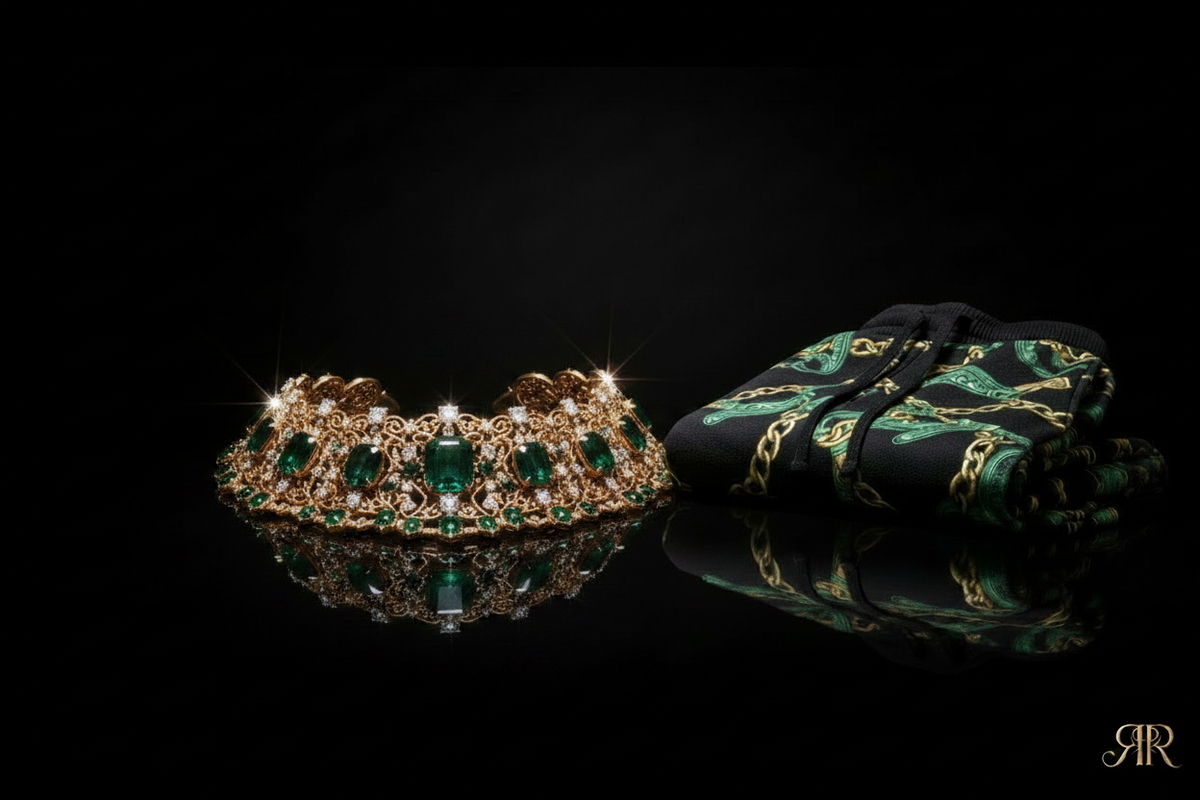 Hero - Antique Gold & Emerald Necklace