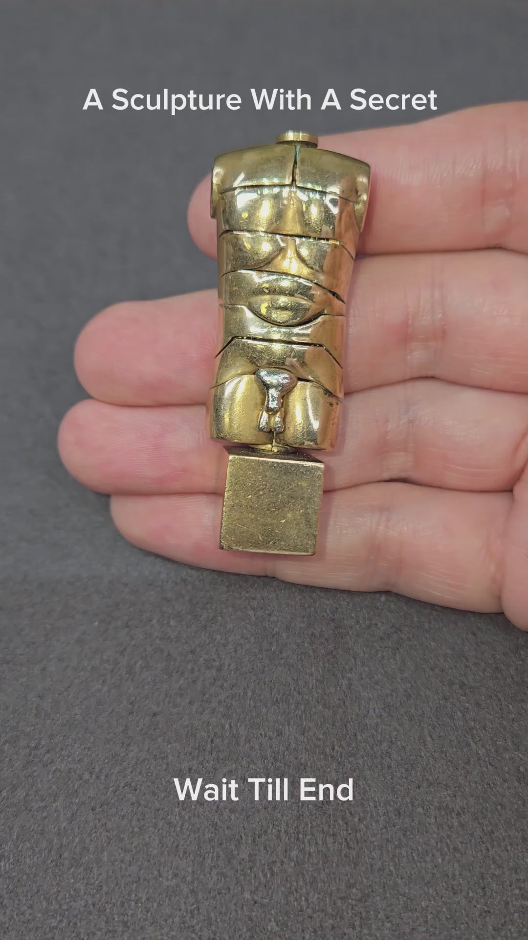 video showing the Berrocal mini David puzzle rotating and disassembling
