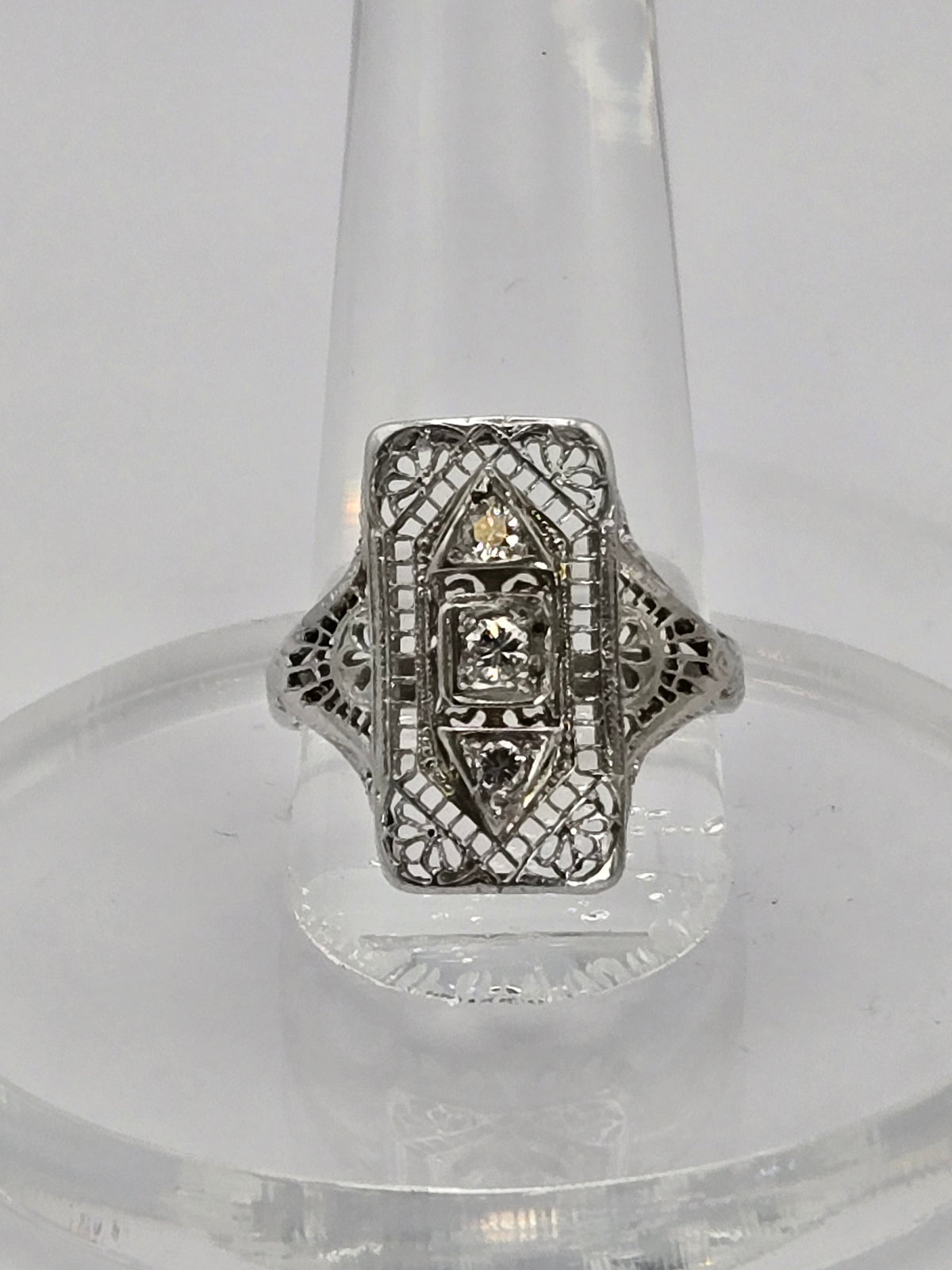 detail of inner band and hallmarked area