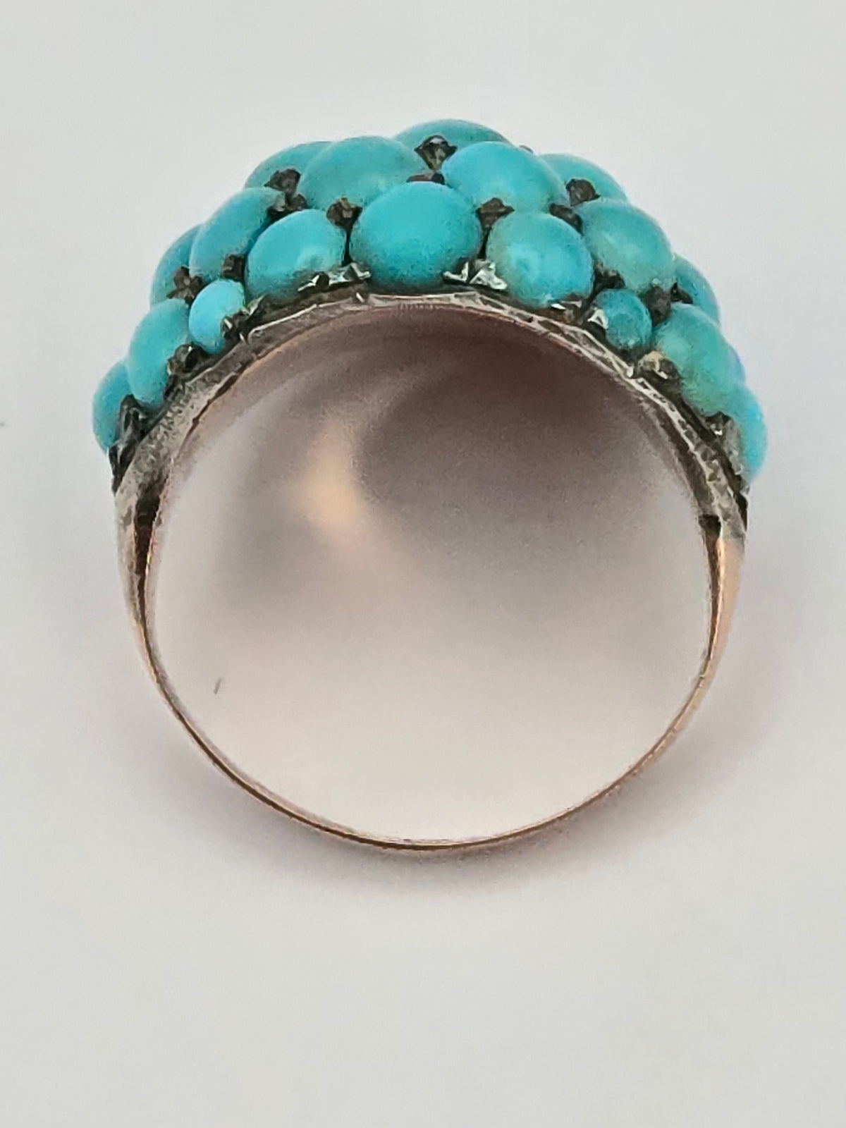top view showing bombe dome and turquoise color