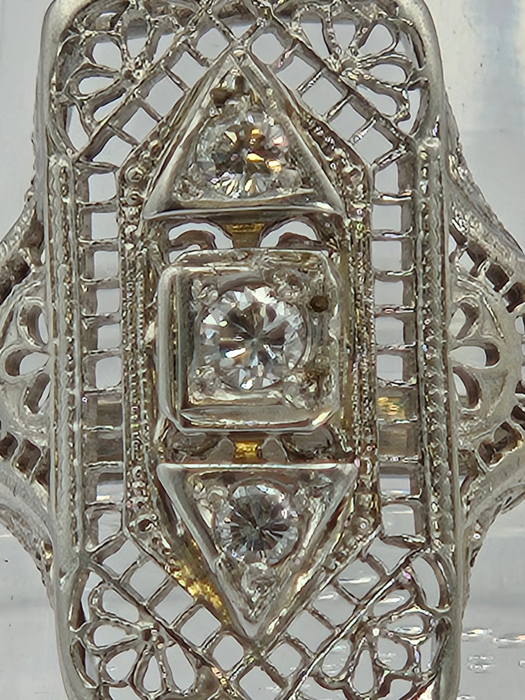 ring on display stand showing full silhouette