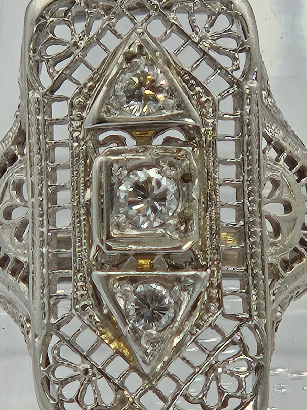 ring on display stand showing full silhouette