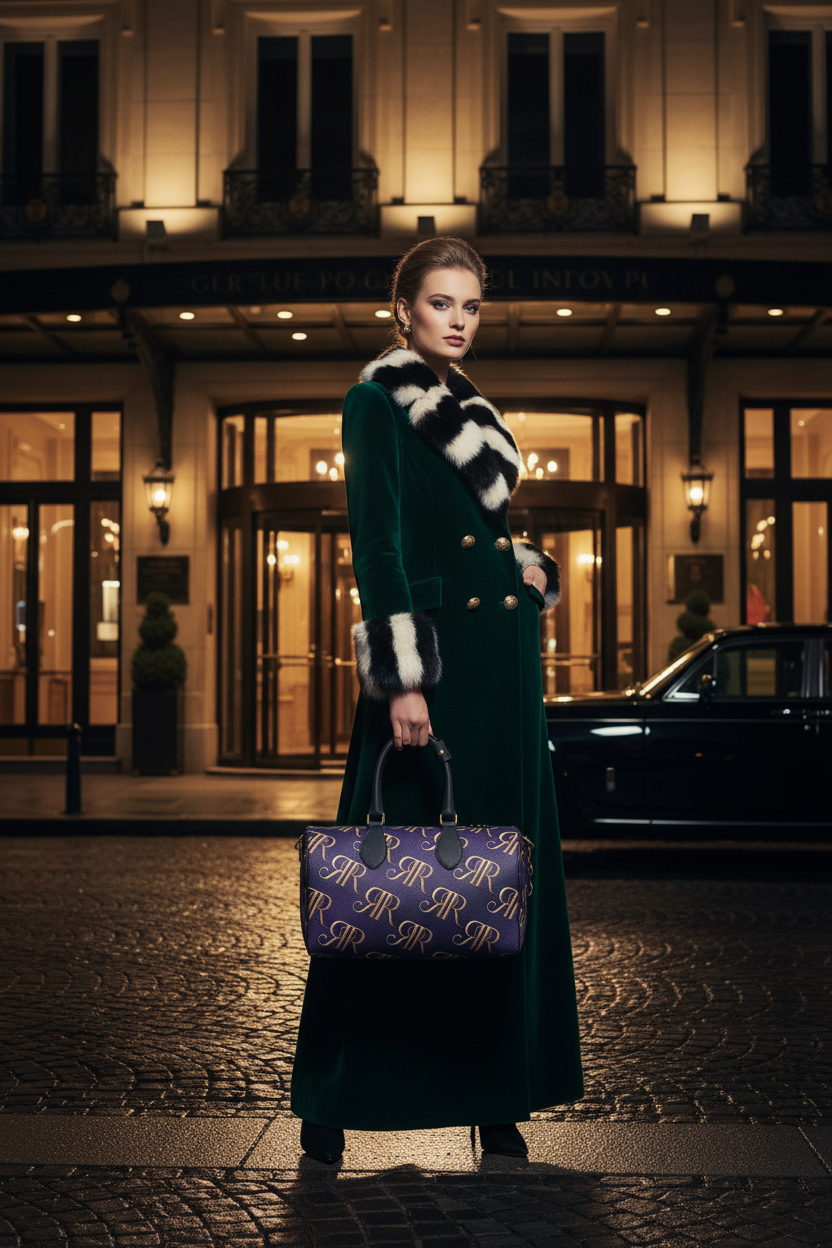 RR Premium Leather Duffle — Nighttime Hotel